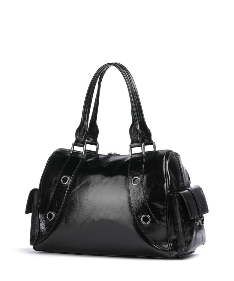 Liebeskind Nika Lack Distressed L Shoulder bag black