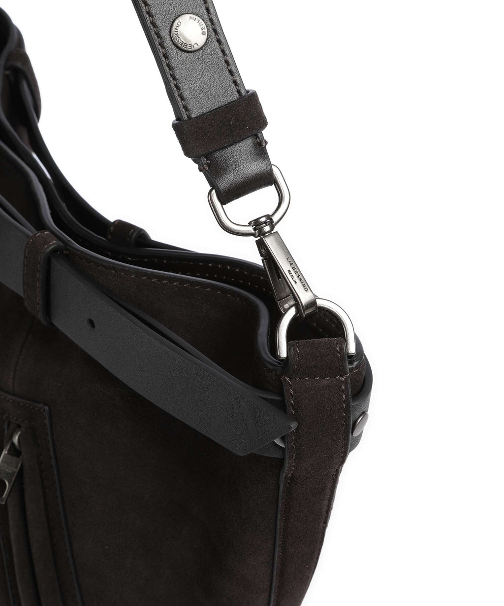 Liebeskind Zita Hydro Suede L Bucket bag deep soil
