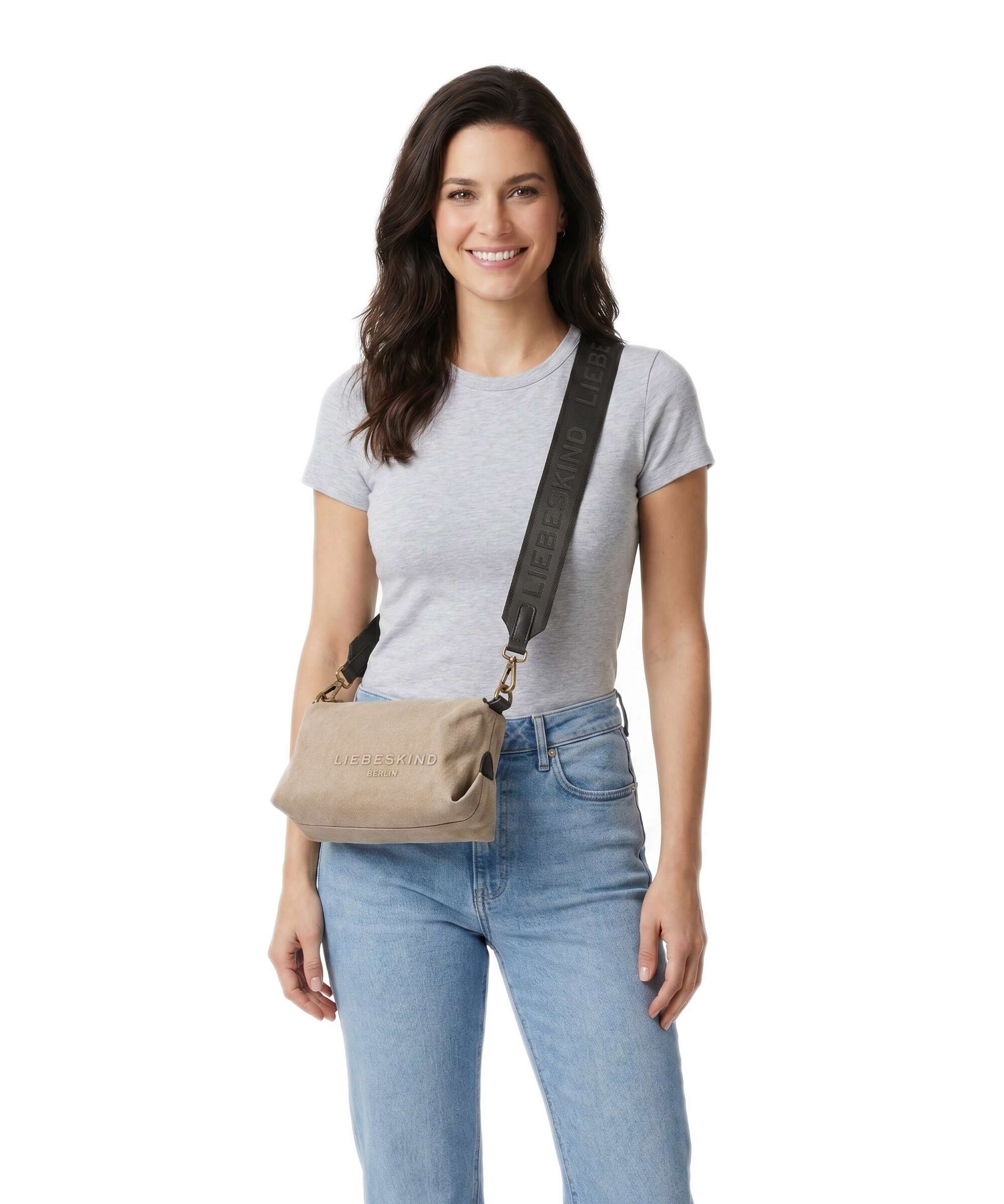 Liebeskind Elvira Denim S Crossbody bag beige