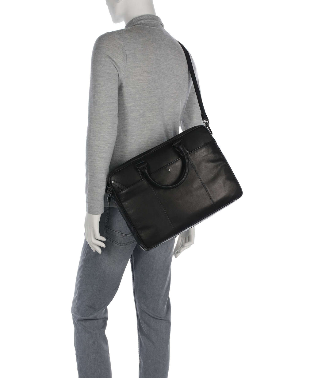 Bugatti Black Magic Briefcase schwarz