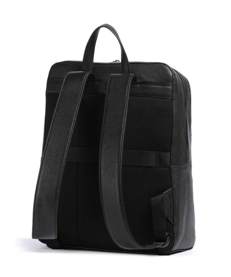 bugatti black leather backpack Bugatti Black Backpack 15″ grained cow leather schwarz