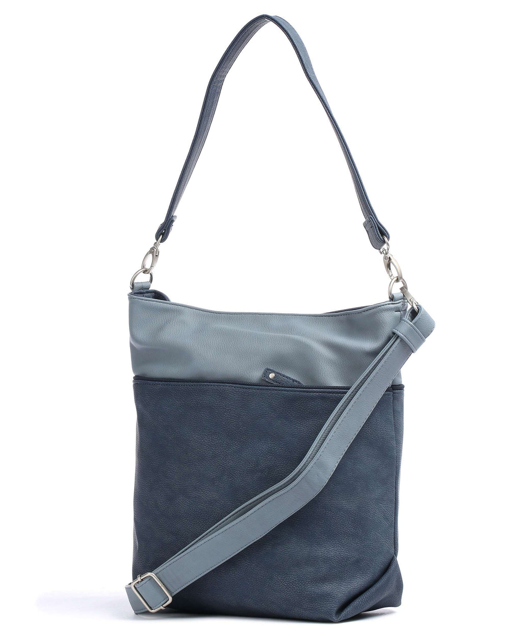 Zwei Jana J12 Hobo bag nubuk blue