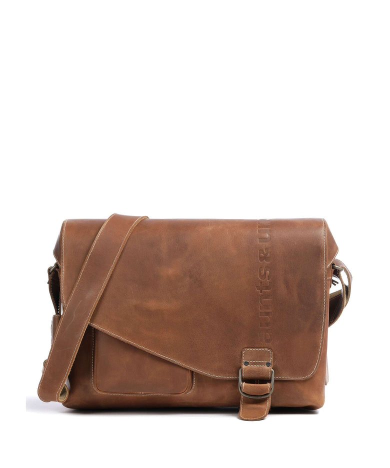 Aunts & Uncles Hunter Big Judd Briefcase vintage tan