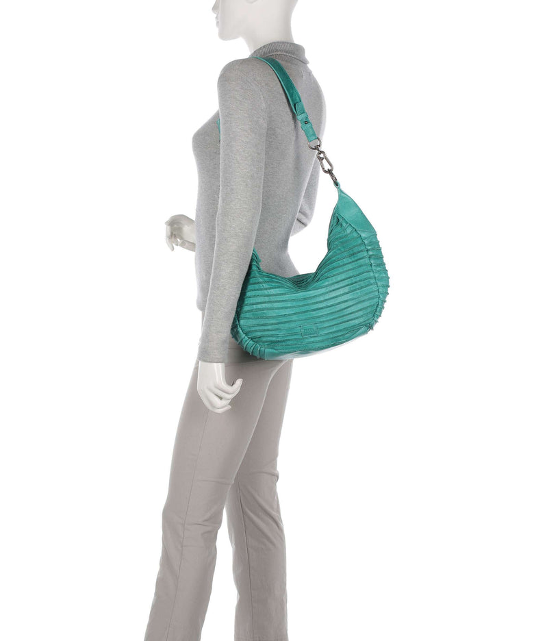 FredsBruder Bestseller Riffel Flowow Hobo bag turquoise