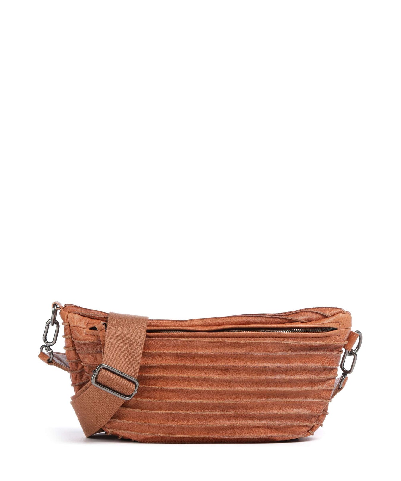 FredsBruder Check My Bag mini Crossbody bag dark caramel