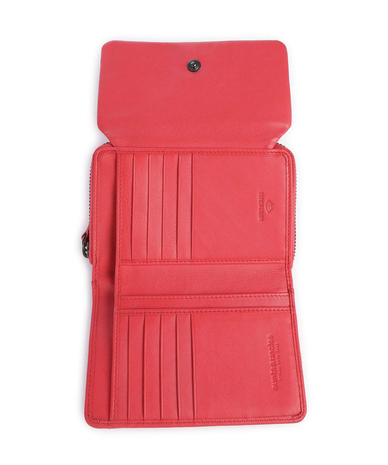 Aunts & Uncles Jamie's Orchard Dahlia Wallet coral