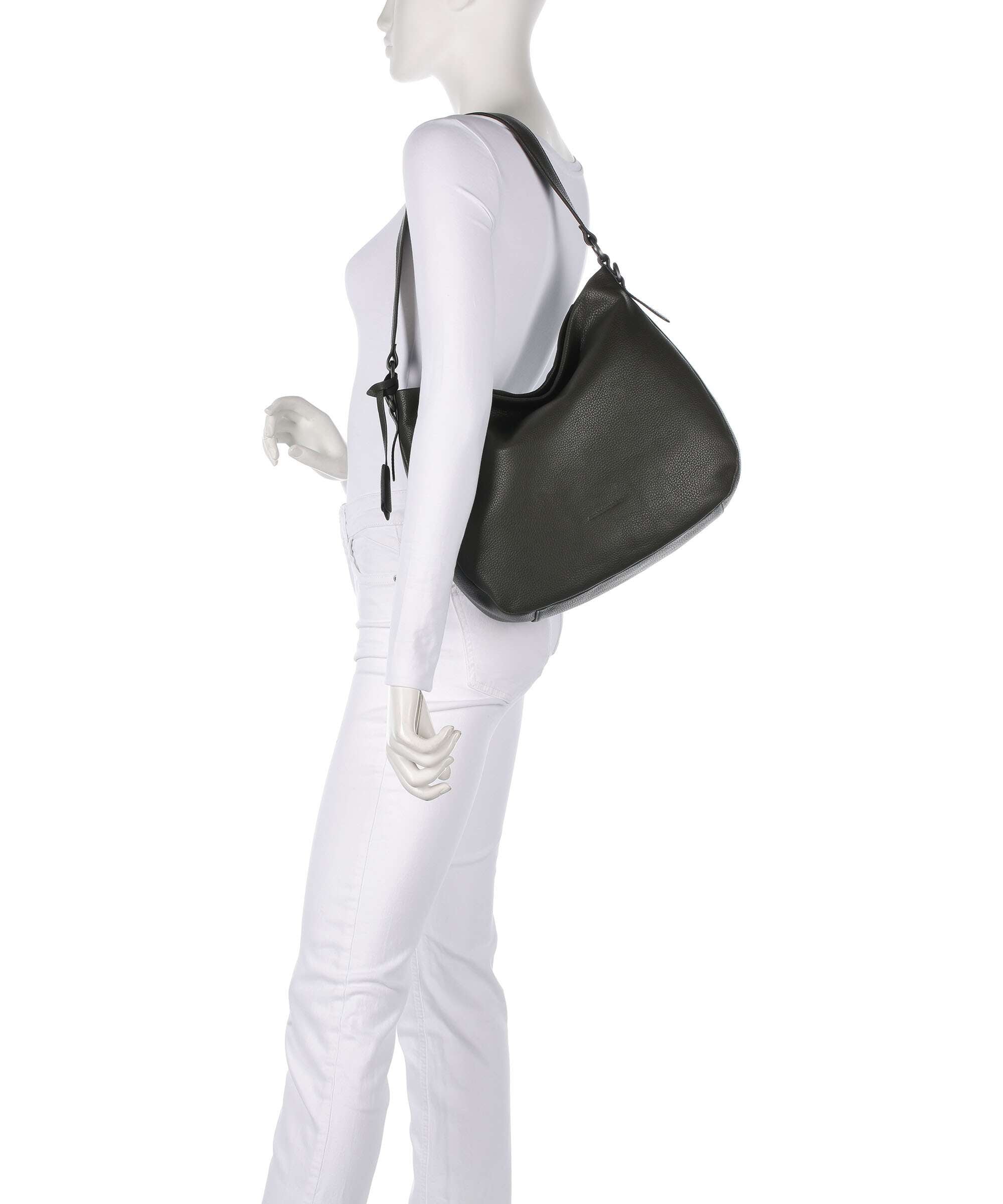 Aunts & Uncles Philocalists Darling Hobo bag grained leather ivy