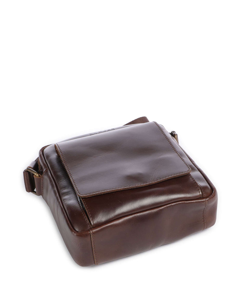 Buckle & Seam Crazy Horse Collector Crossbody bag brown