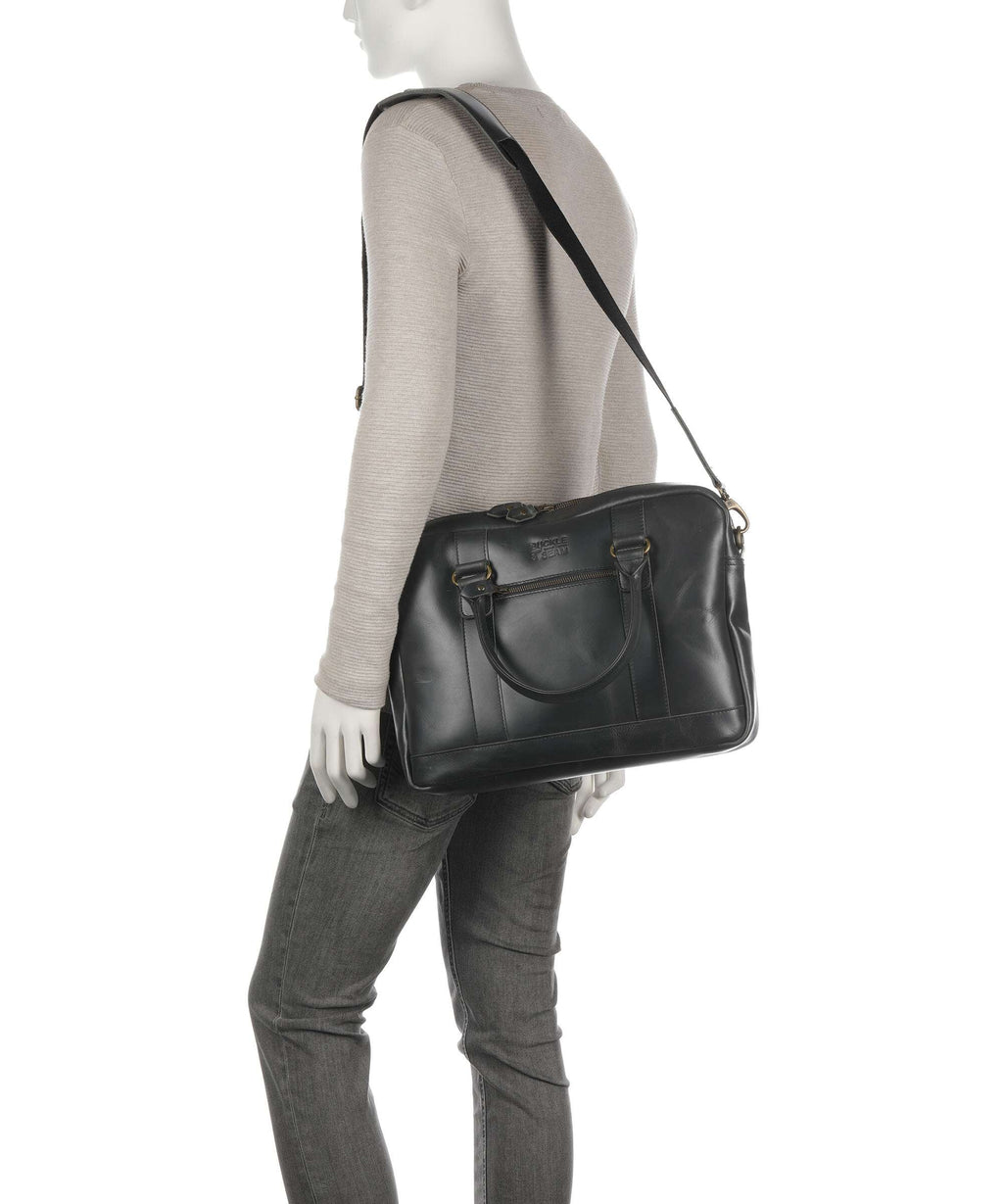 Buckle & Seam Crazy Horse Everett Briefcase anthracite