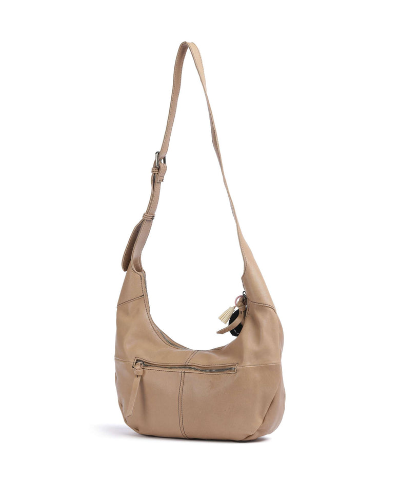 FredsBruder Take A Smile Big Hobo bag milk coffee