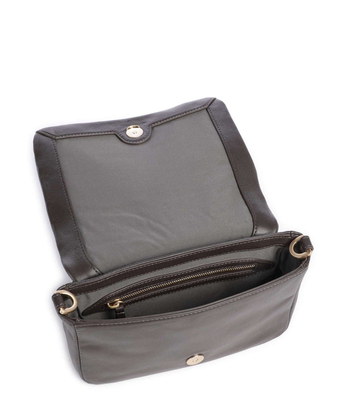 Les Visionnaires Mila Icon Silky Crossbody bag chocolate brown
