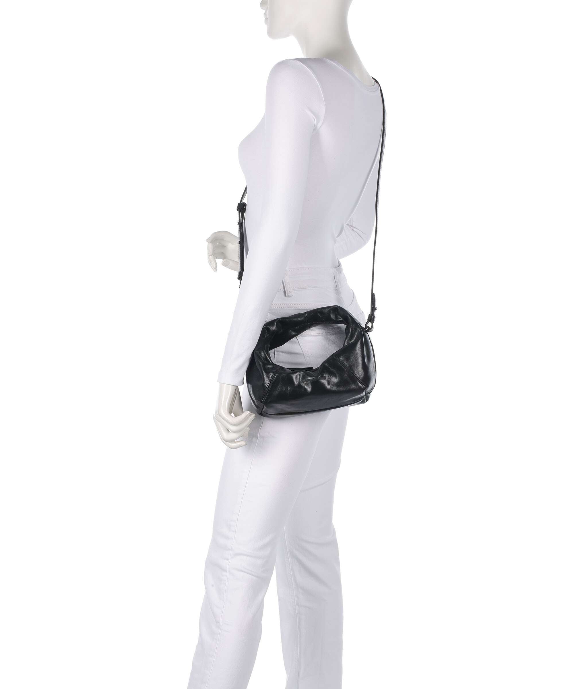 Les Visionnaires Greta Icon Crikle Mini Handbag black