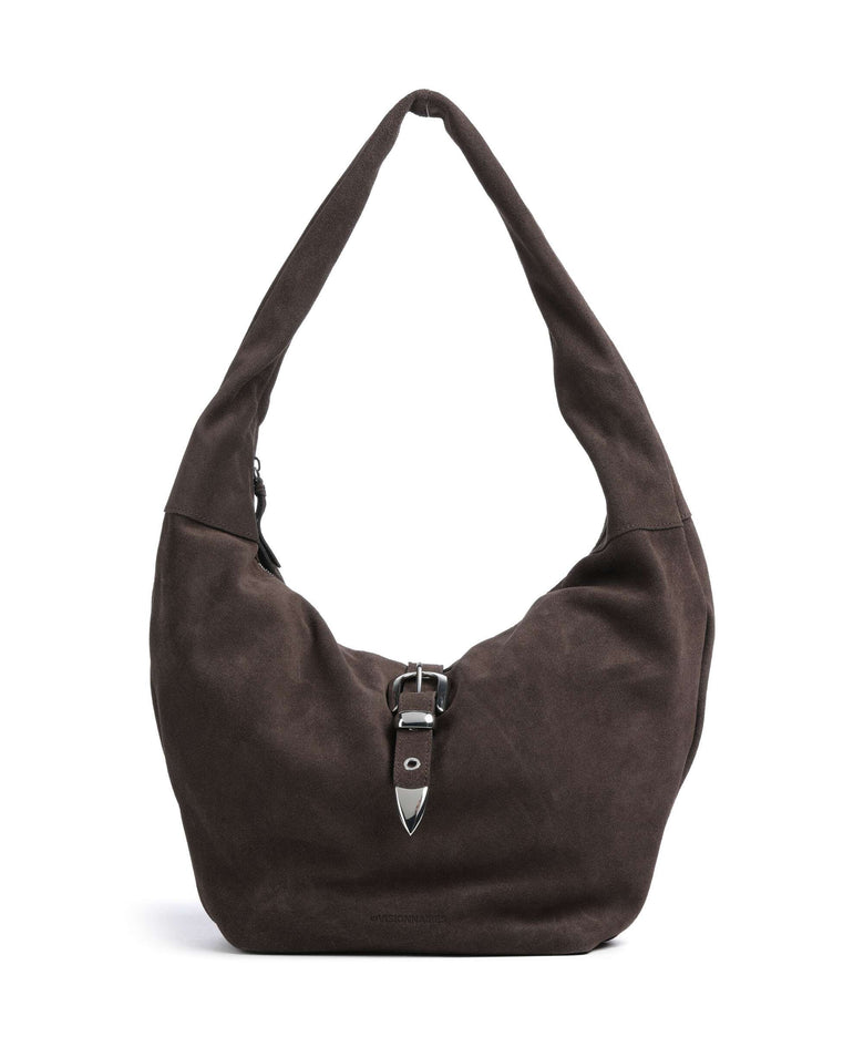 Les Visionnaires Claudine Rebel Cozy Hobo bag dark brown