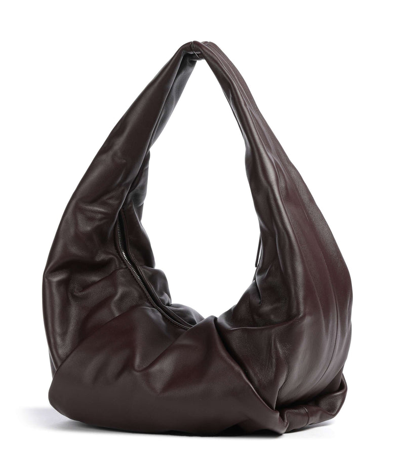 Les Visionnaires Greta Essential Silky Hobo bag aubergine
