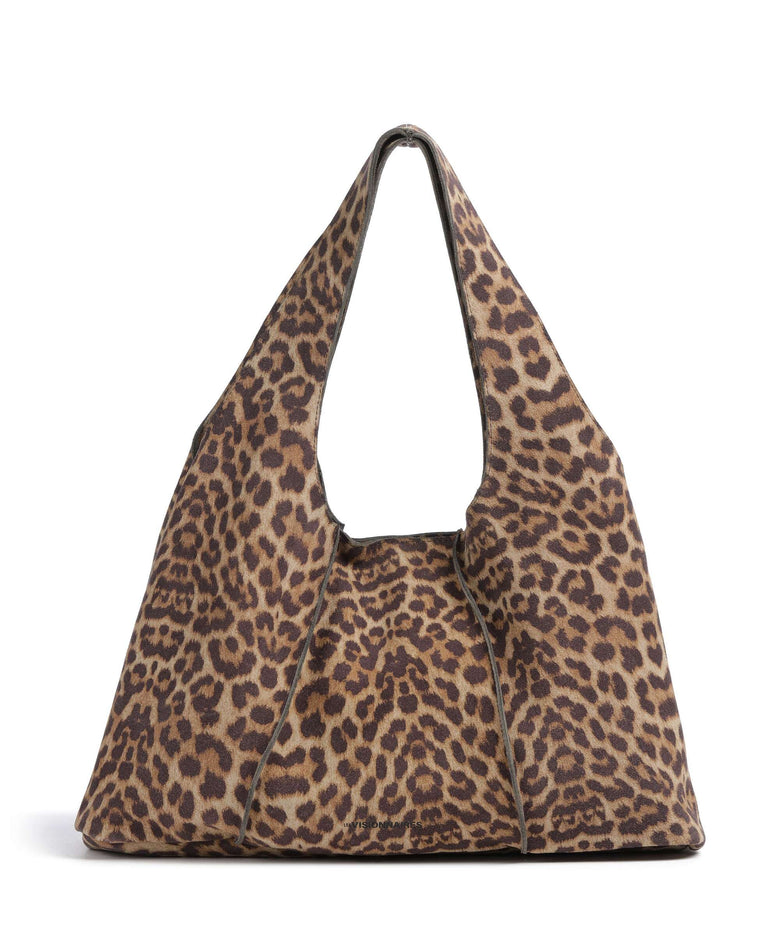 Les Visionnaires Paz Essential Cozy Hobo bag leo print