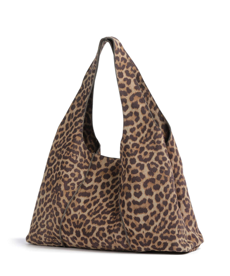 Les Visionnaires Paz Essential Cozy Hobo bag leo print