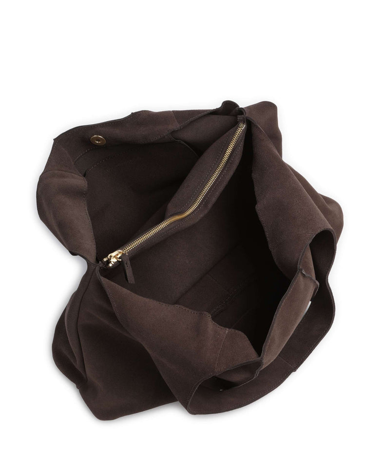 Les Visionnaires Paz Essential Cozy Hobo bag dark brown