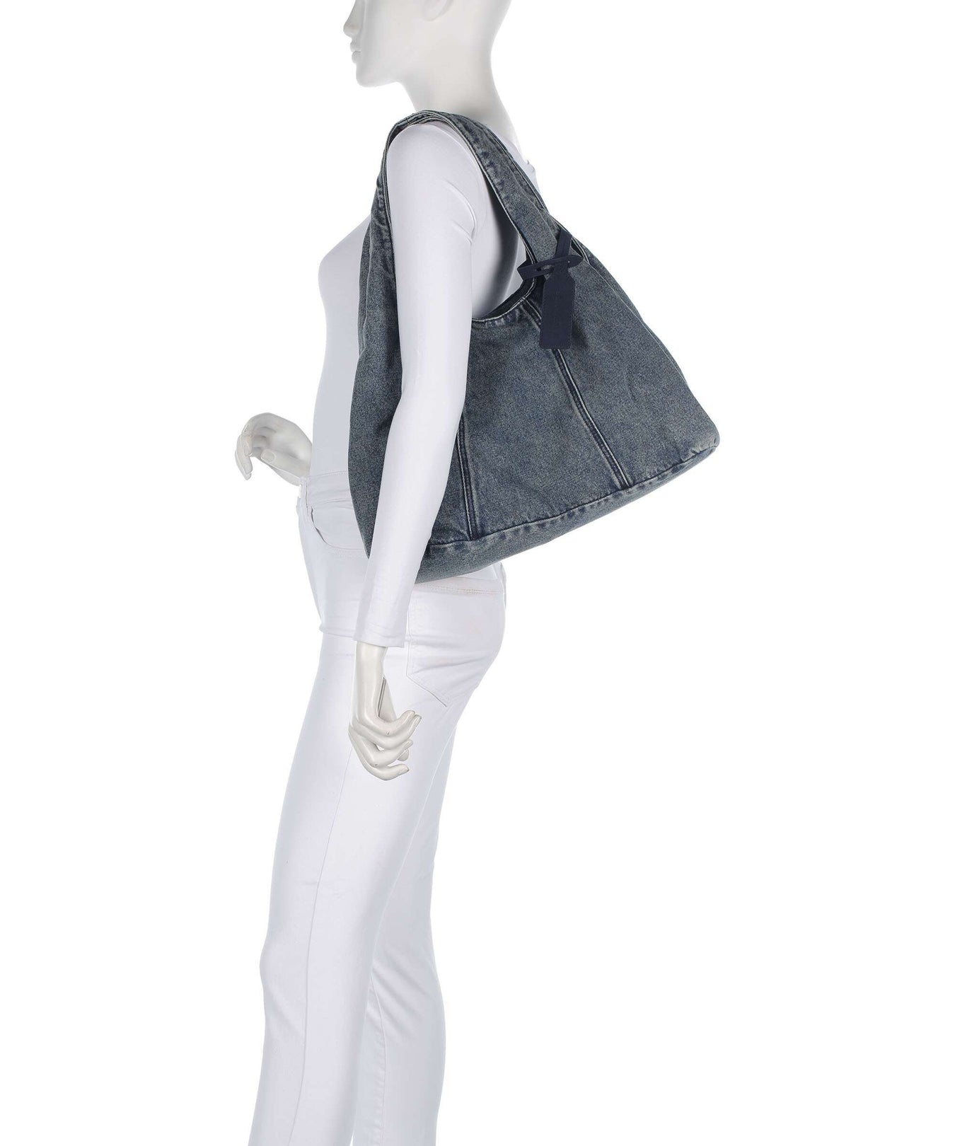 Les Visionnaires Paz Denim Essential Hobo bag washed denim