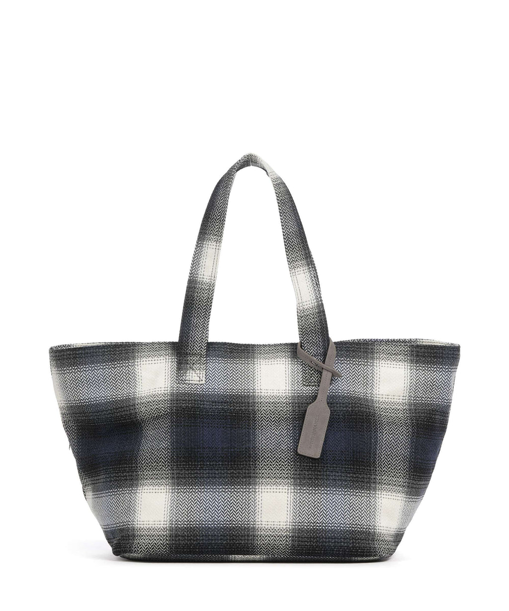 Les Visionnaires Alba Check Essential Tote bag check navy