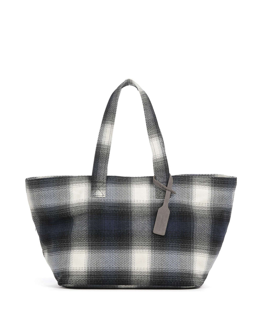 Les Visionnaires Alba Check Essential Tote bag check navy