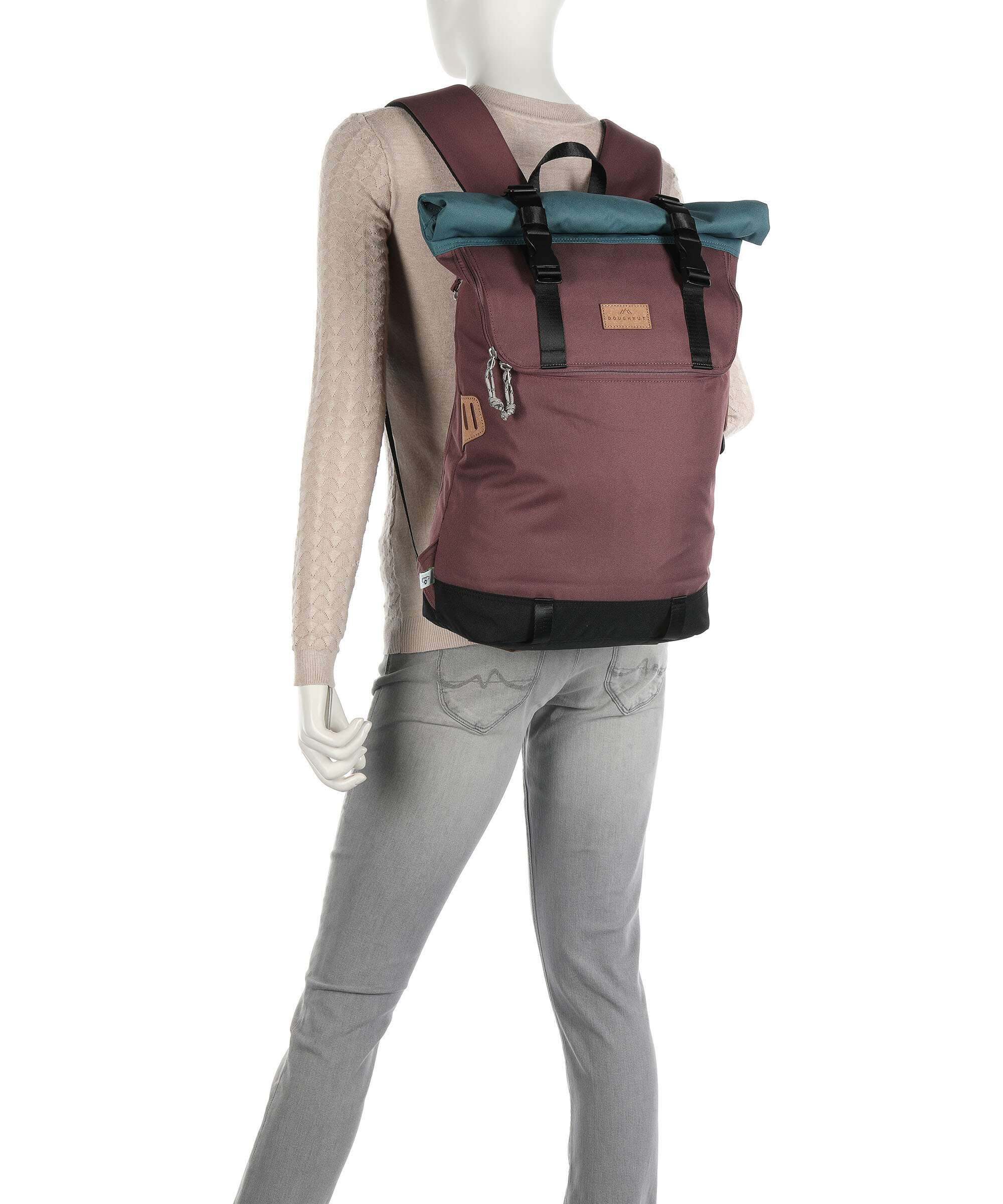Doughnut Reborn Christopher Rolltop backpack grey