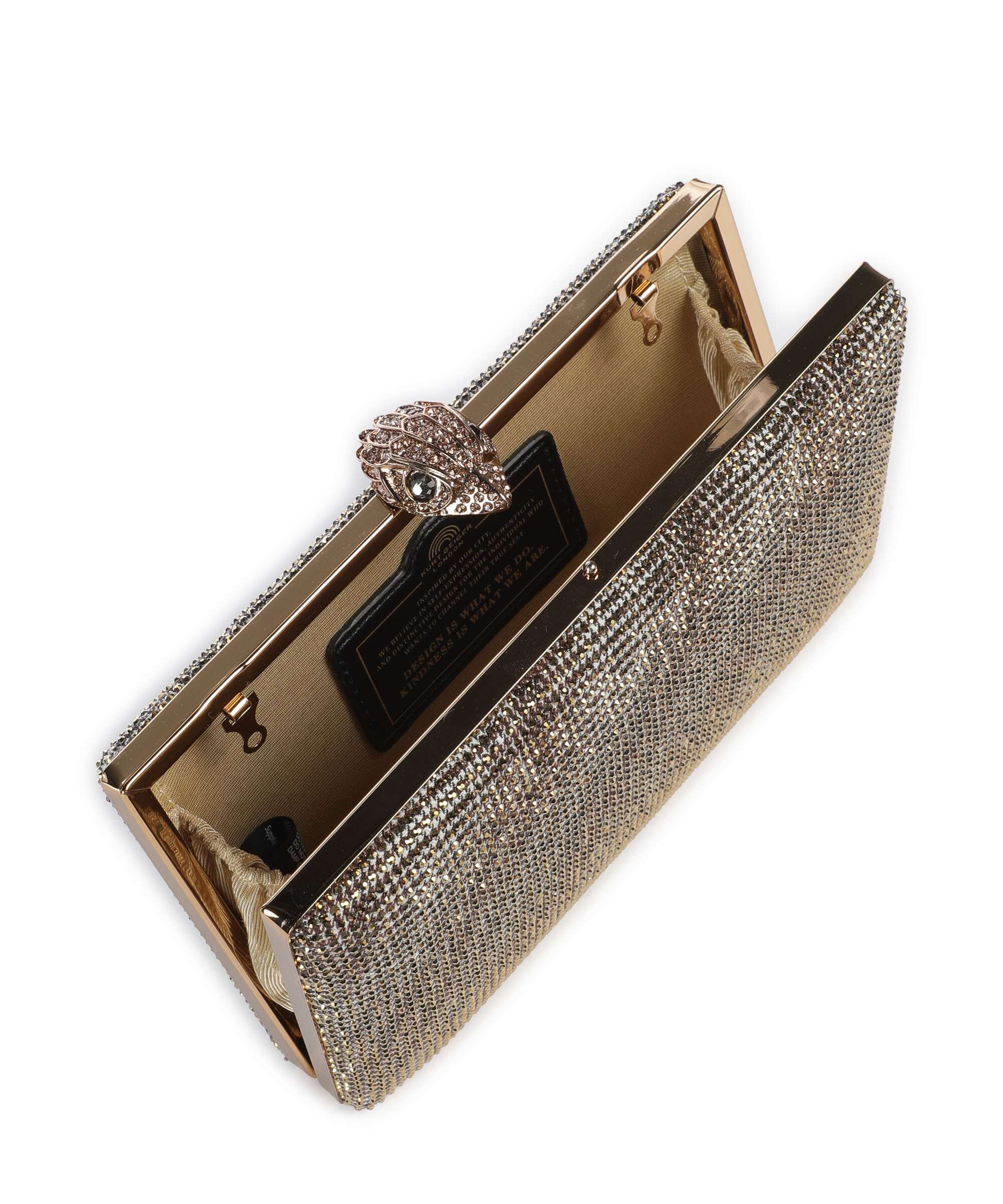Kurt Geiger Kensington Crystal Clutch bag beige