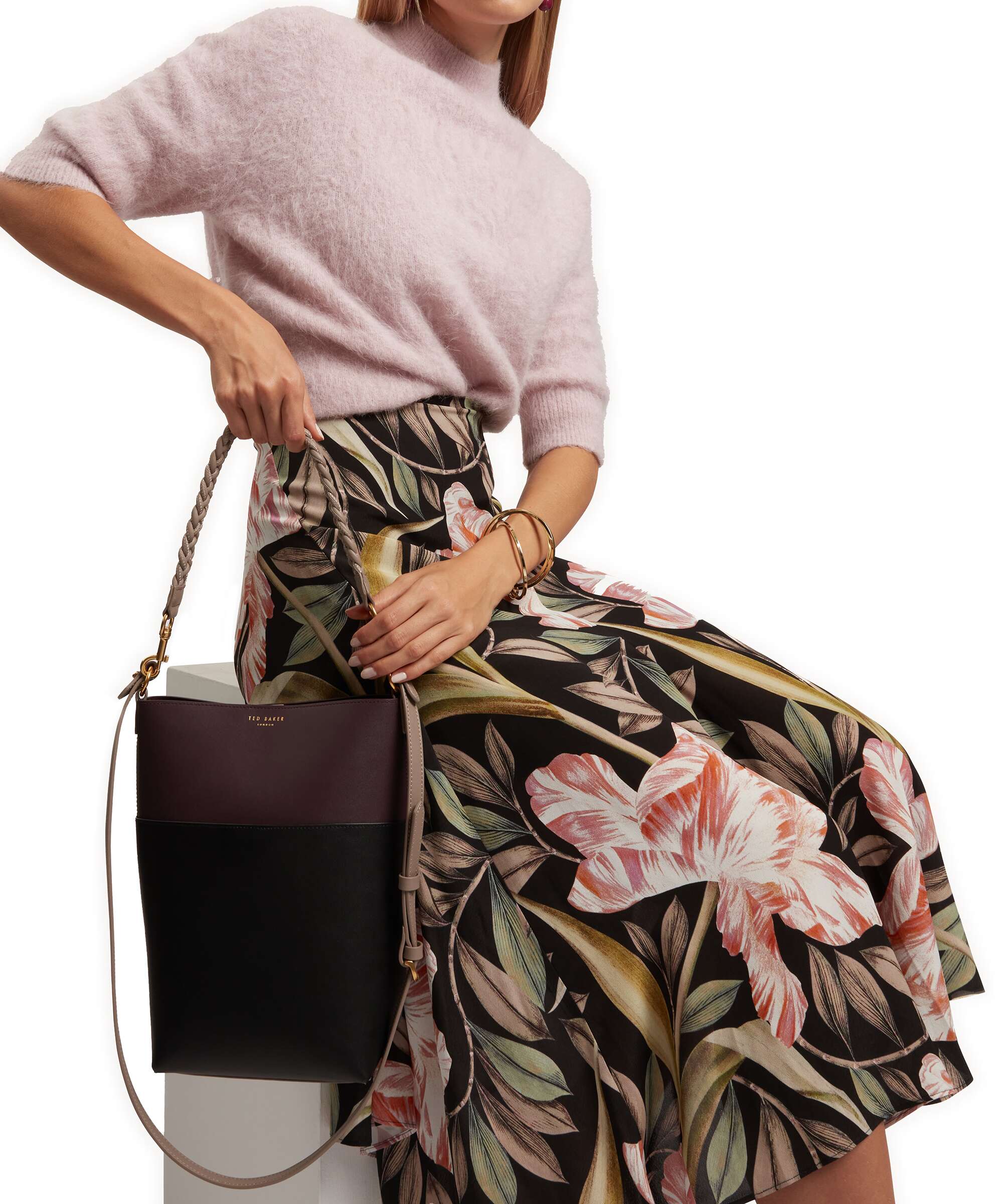 Ted Baker Wilna Bucket bag wine