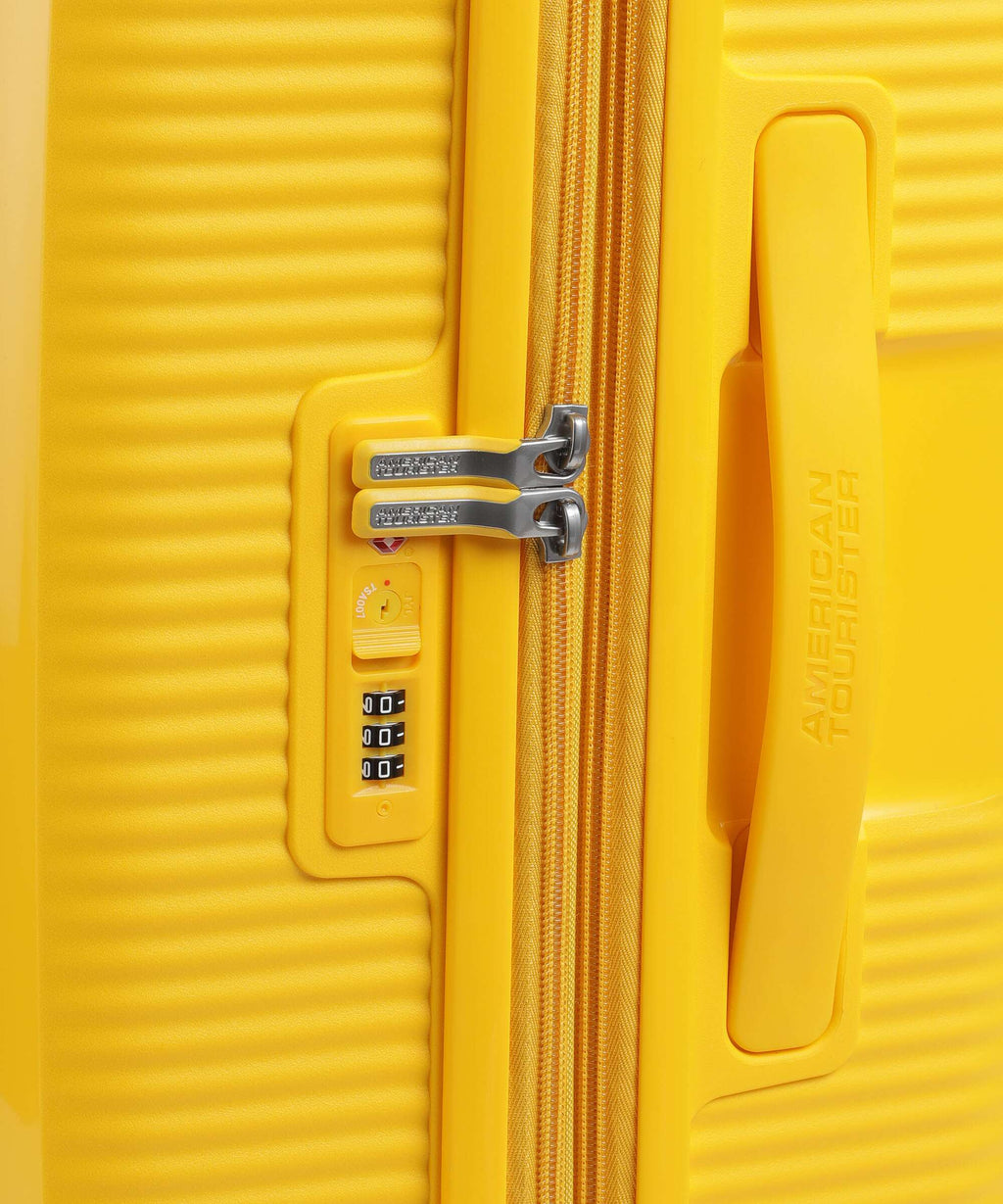 American Tourister Soundbox Spinner (4 wheels) golden yellow