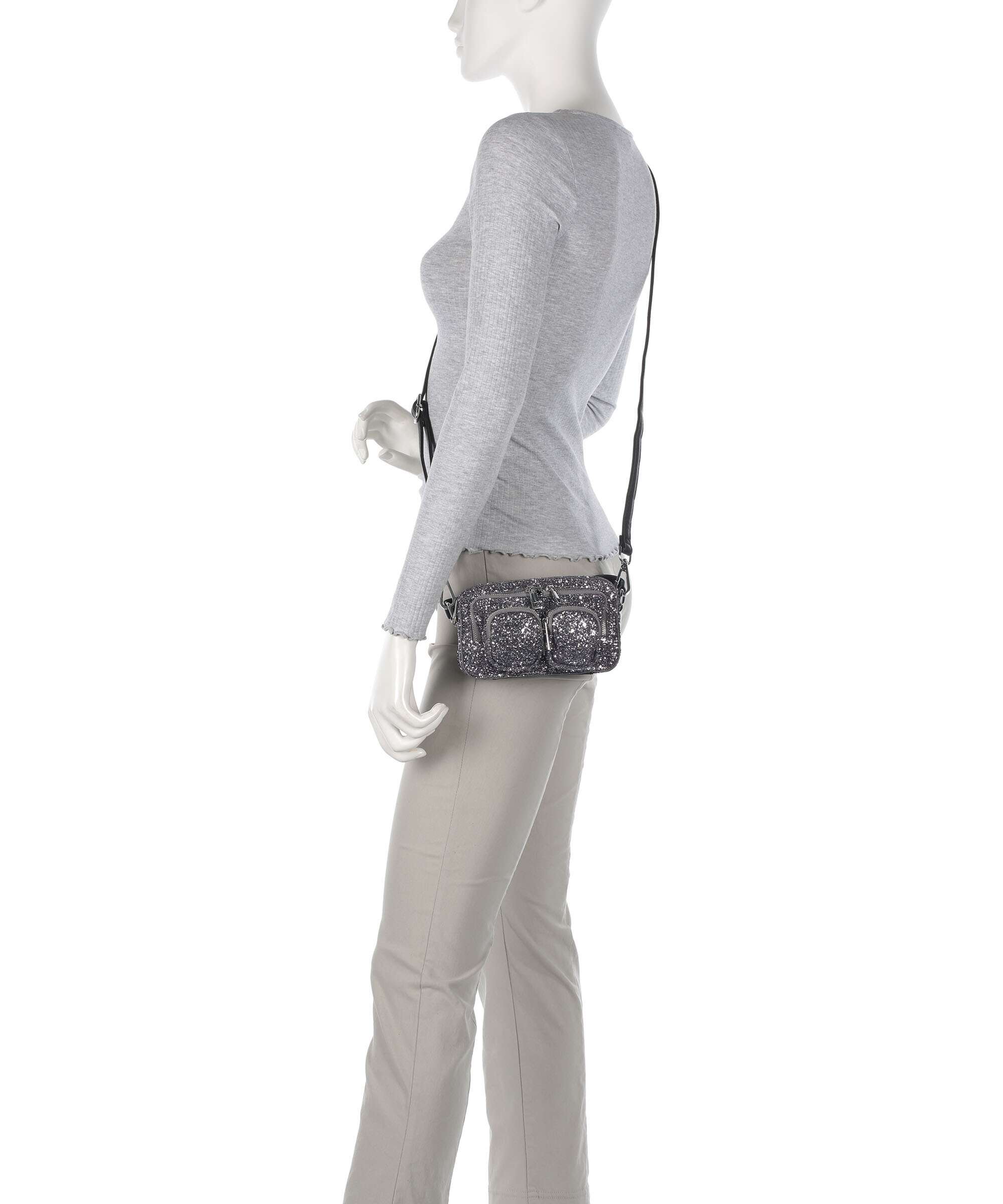 Núnoo Glitter Helena Crossbody bag silver