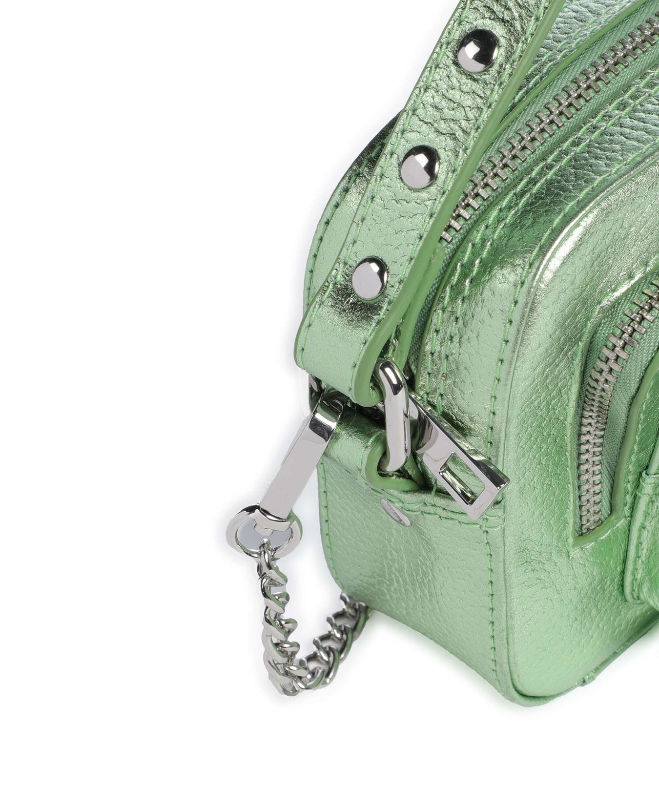 Núnoo Metallic Helena Crossbody bag light green