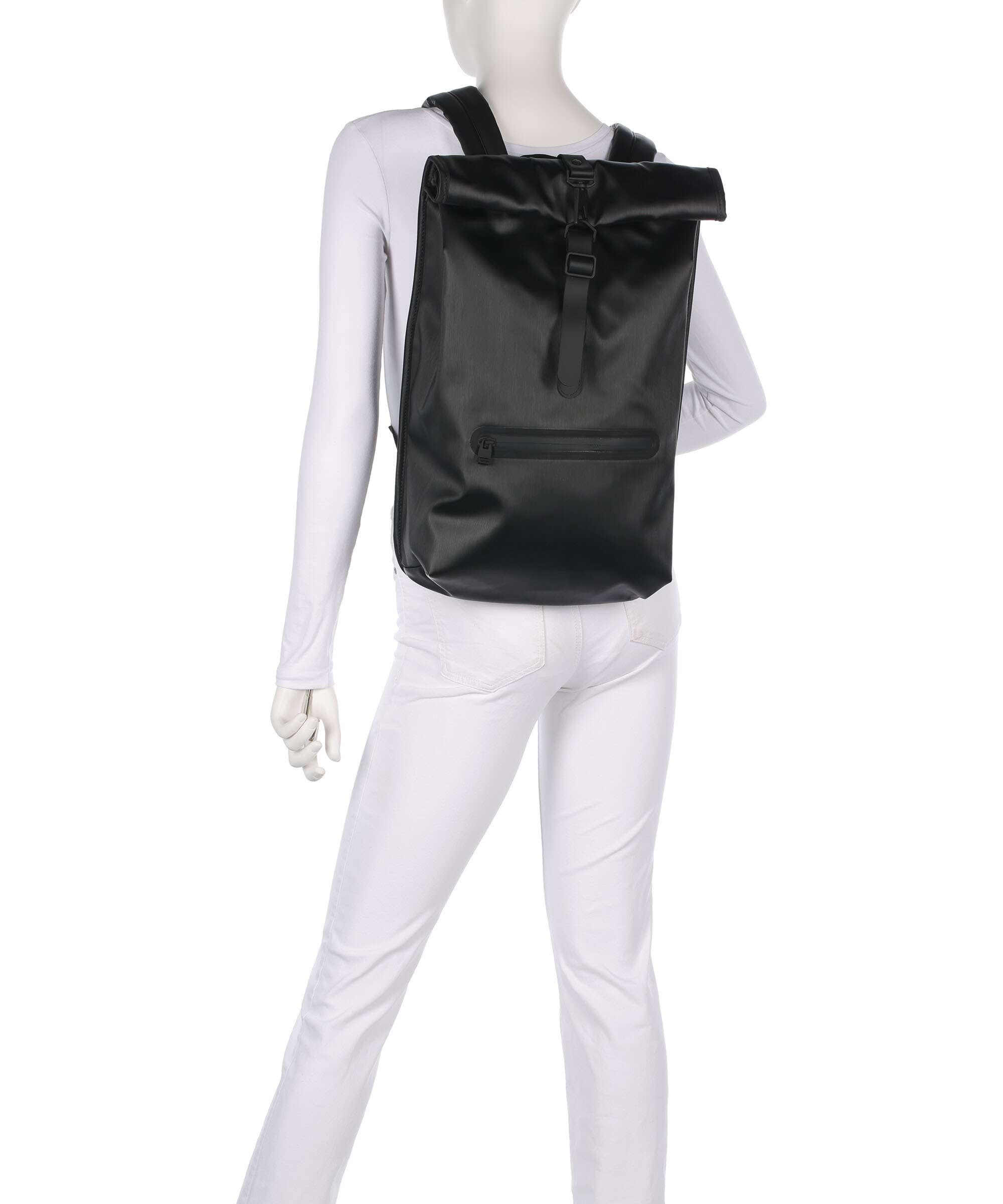 Rains Rolltop backpack black grain