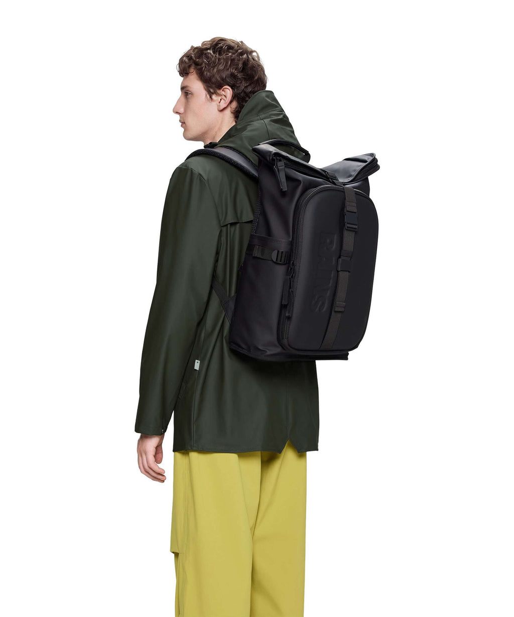 Rains Texel Moulded Rolltop backpack well