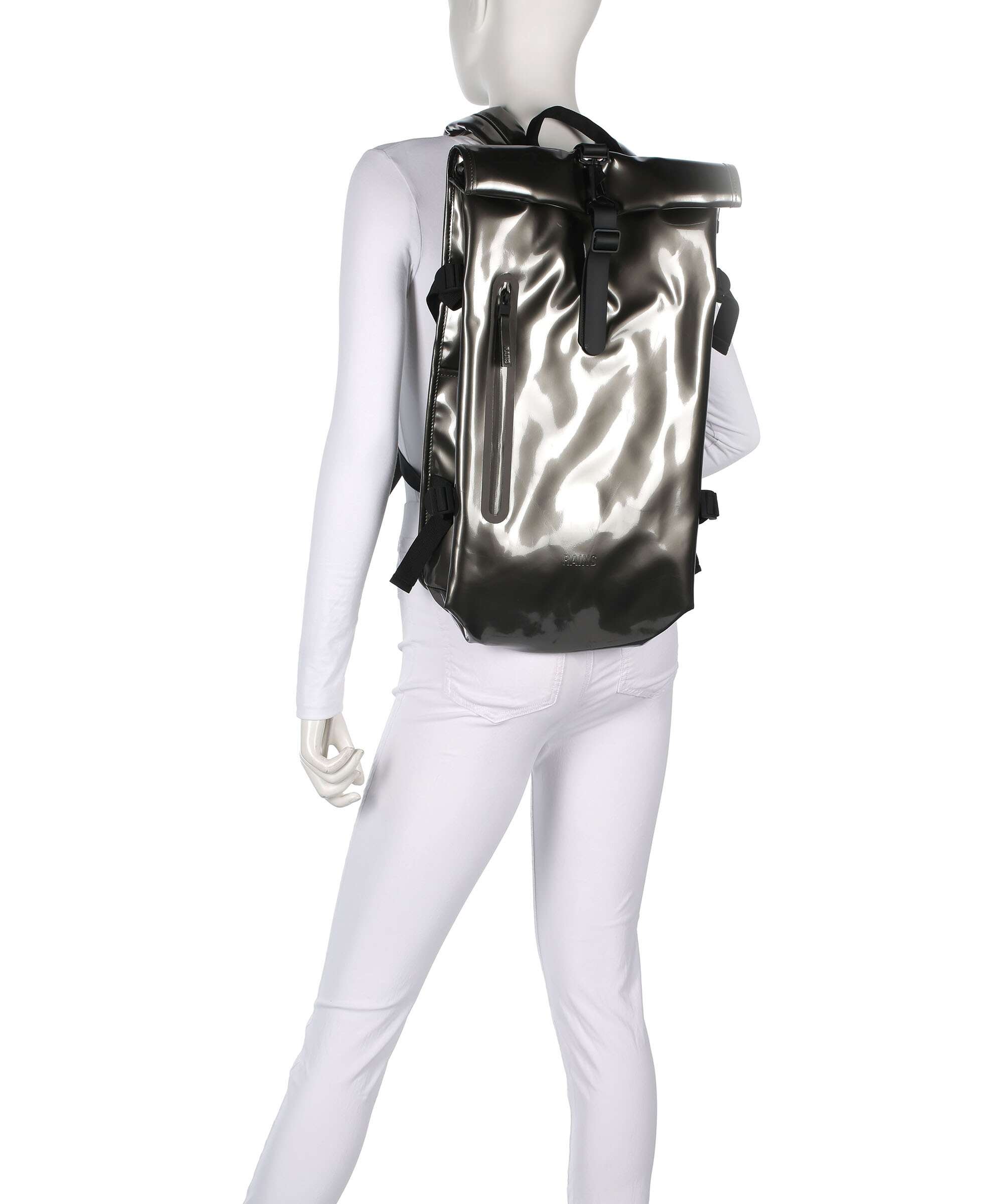 Rains Large Rolltop backpack raven