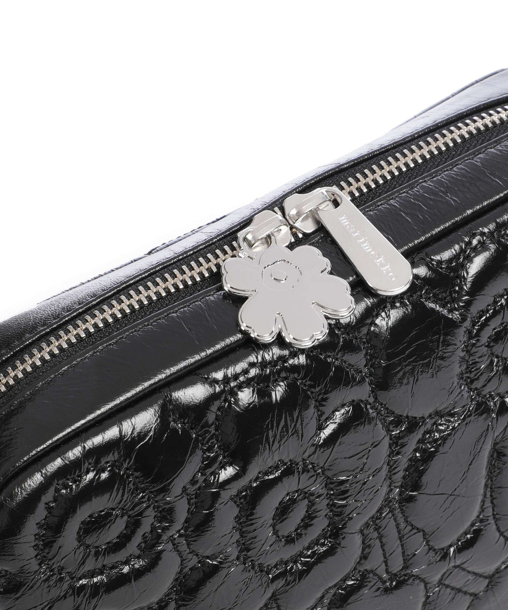 Marimekko Unikko Soft Gratha Crossbody bag shiny black