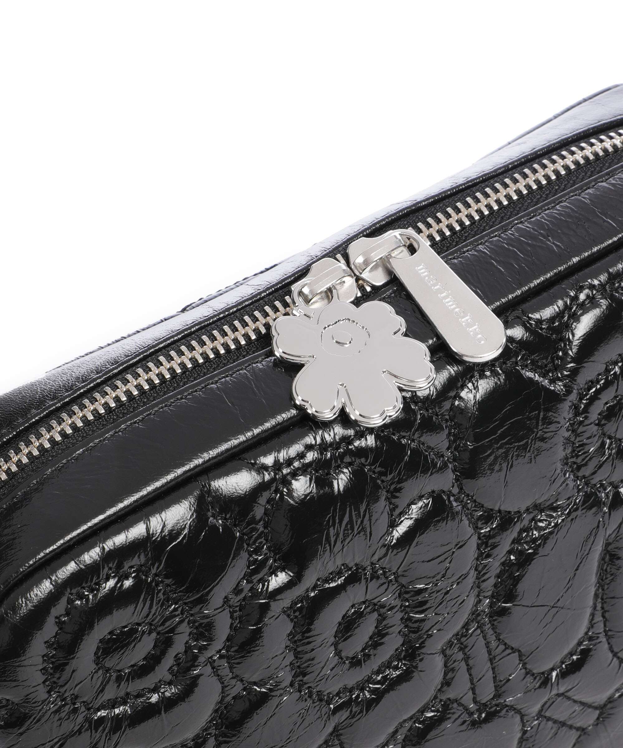 Marimekko Gratha Soft Unikko Crossbody bag shiny black