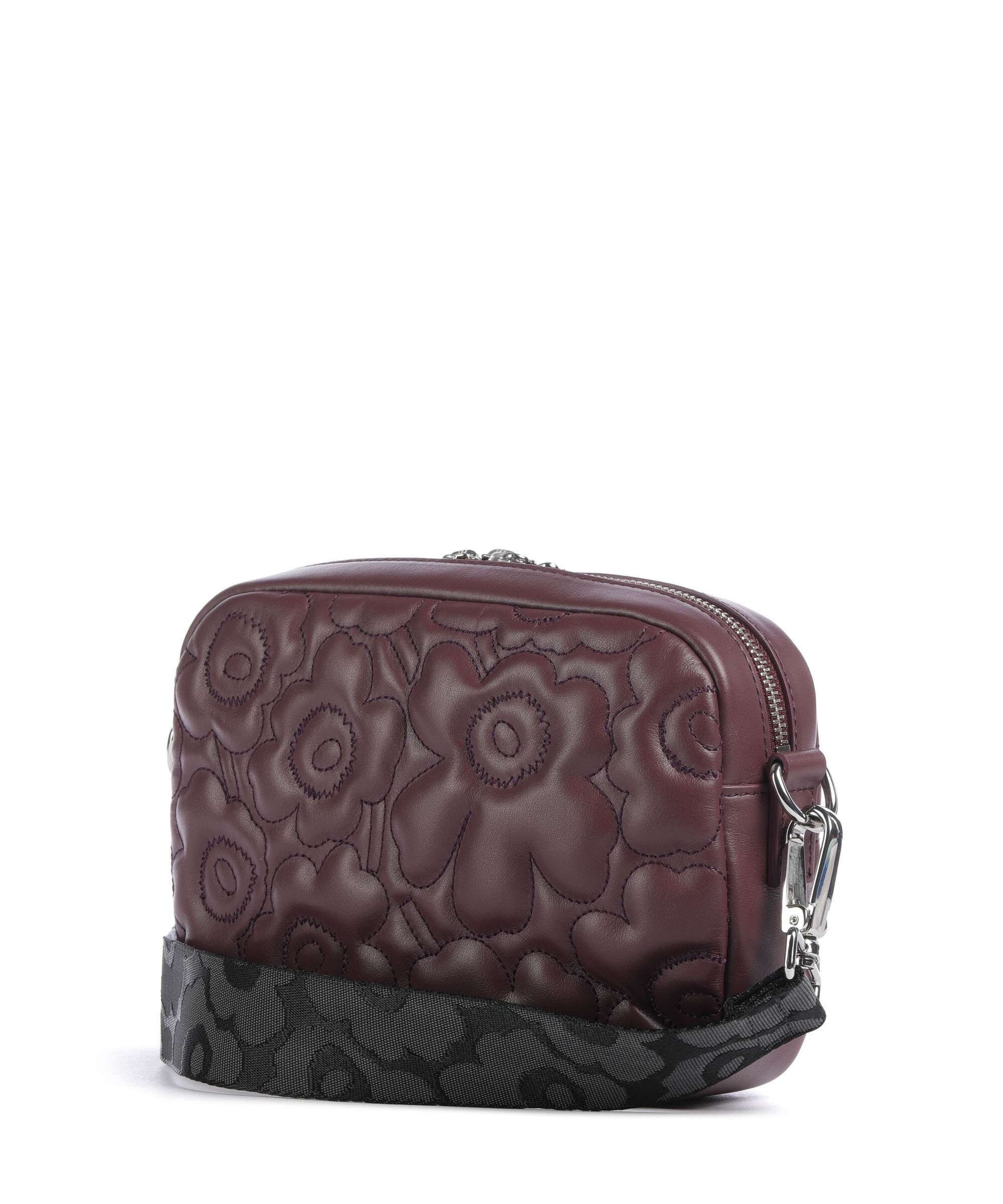 Marimekko Unikko Soft Gratha Crossbody bag wine red