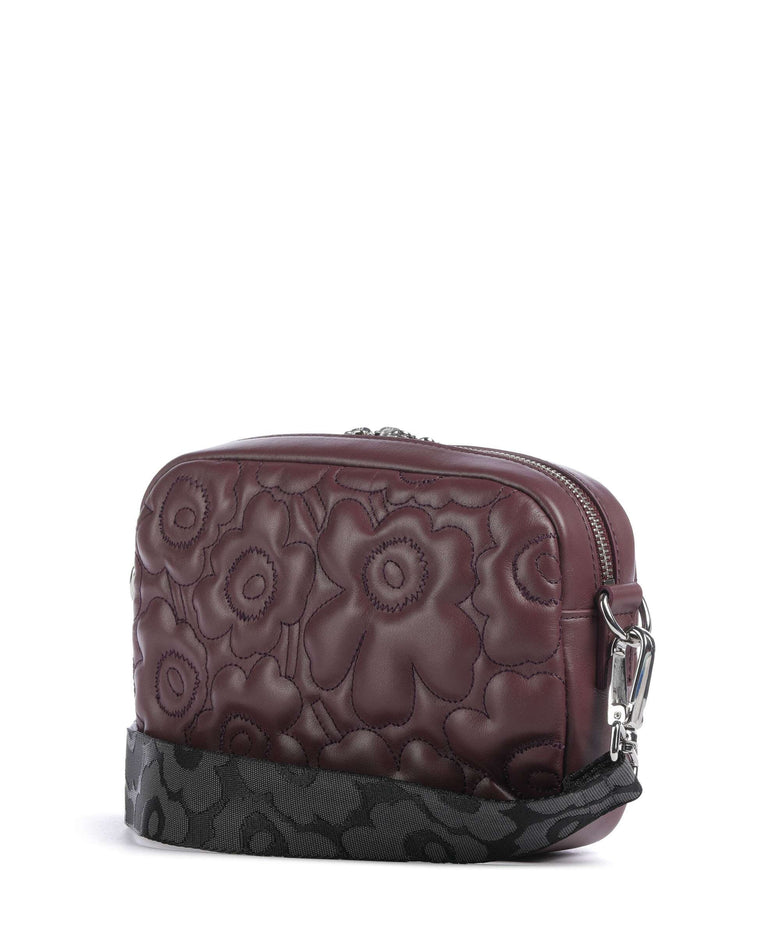Marimekko Gratha Soft Unikko Crossbody bag wine red