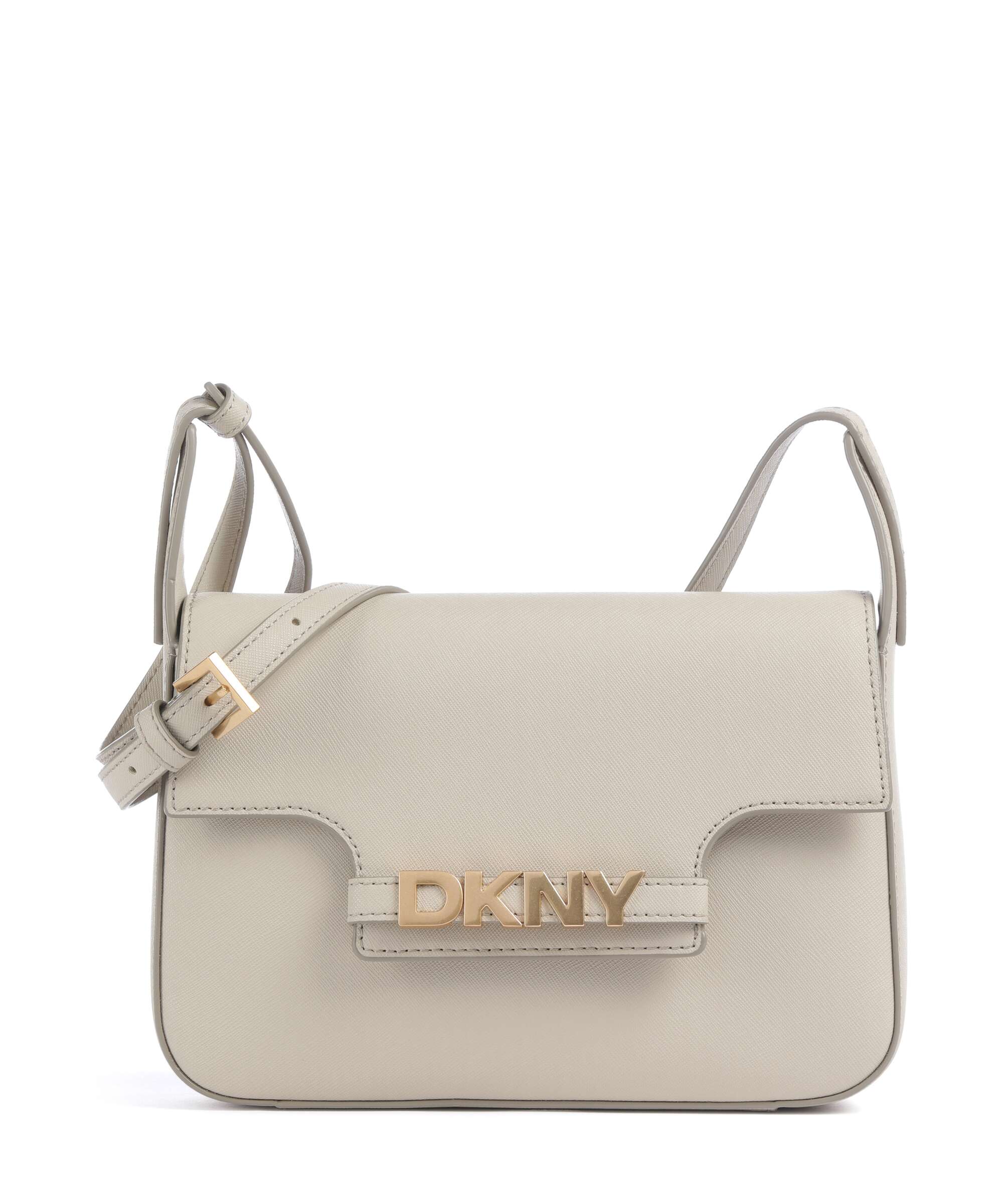 DKNY Avril Crossbody bag saffiano cow leather light taupe