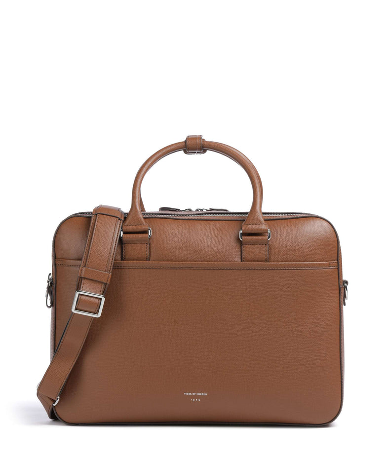 Tiger of Sweden Burin Briefcase cognac