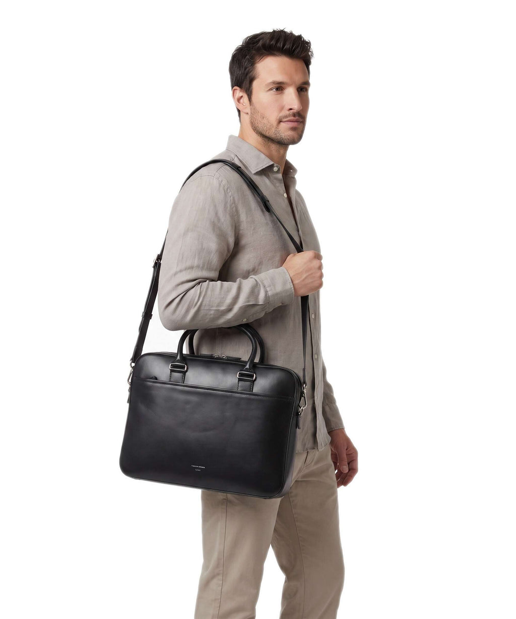 Tiger of Sweden Burin Briefcase black