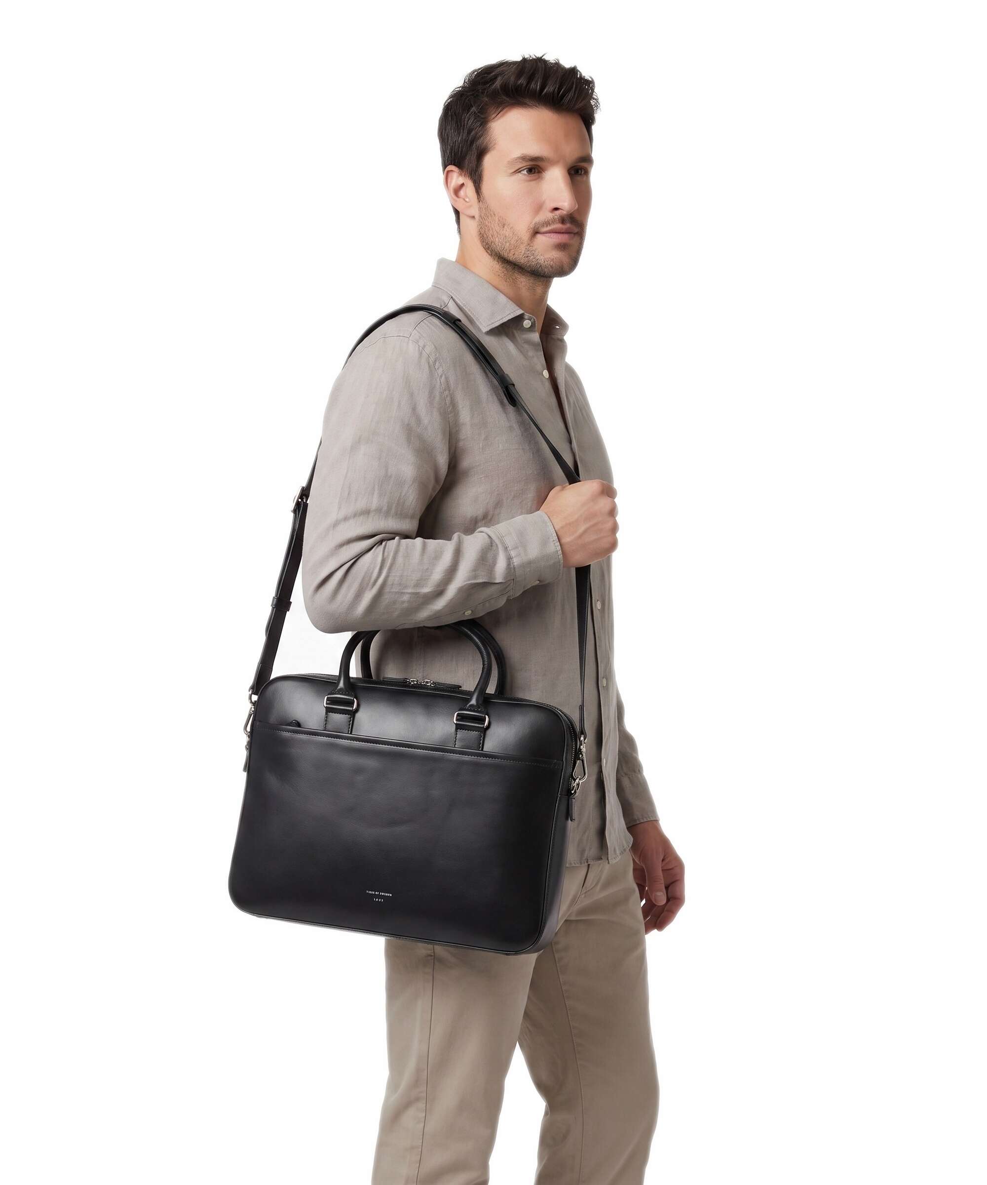 Tiger of Sweden Burin Briefcase black