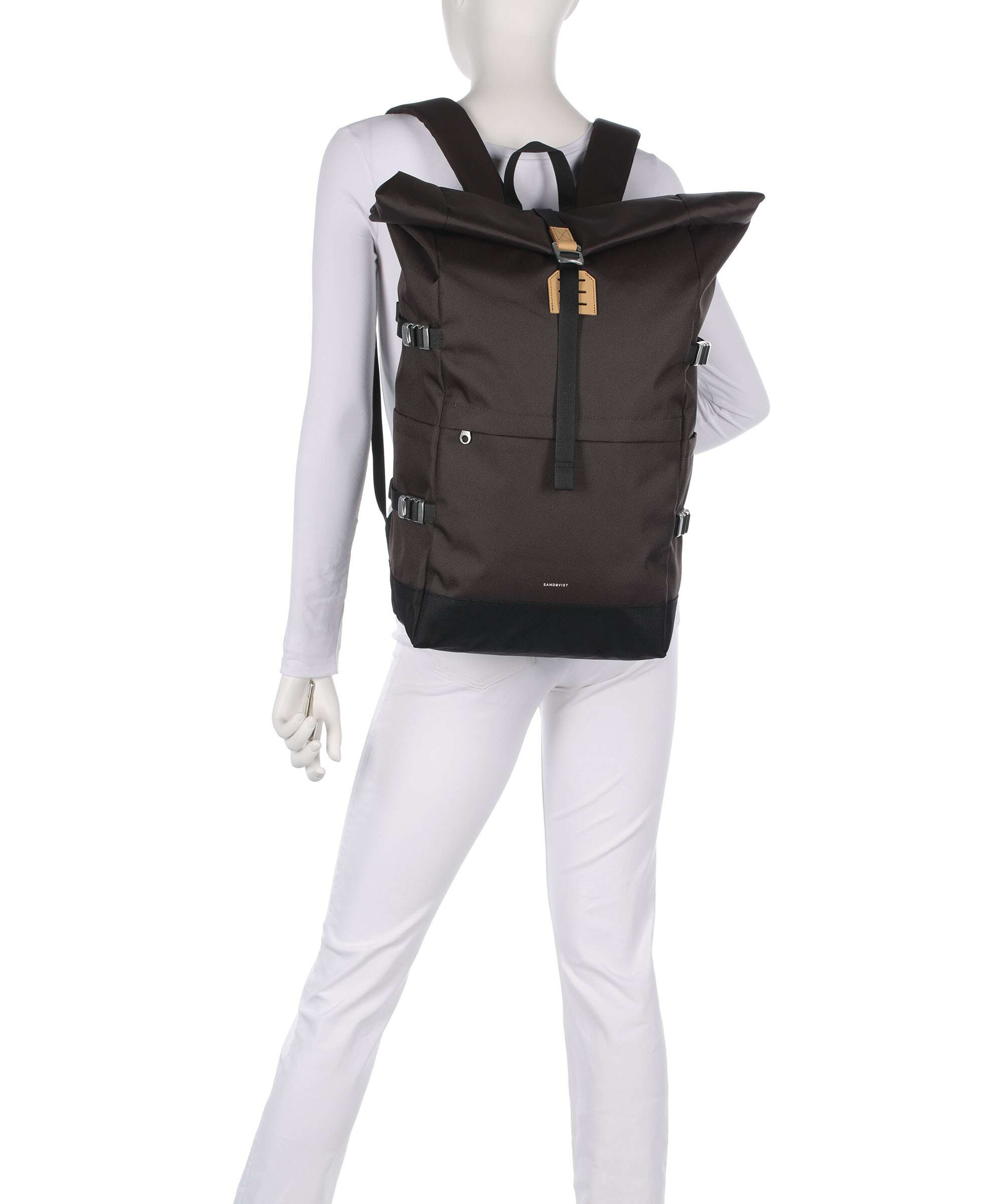 Sandqvist Icon L Rolltop backpack brown