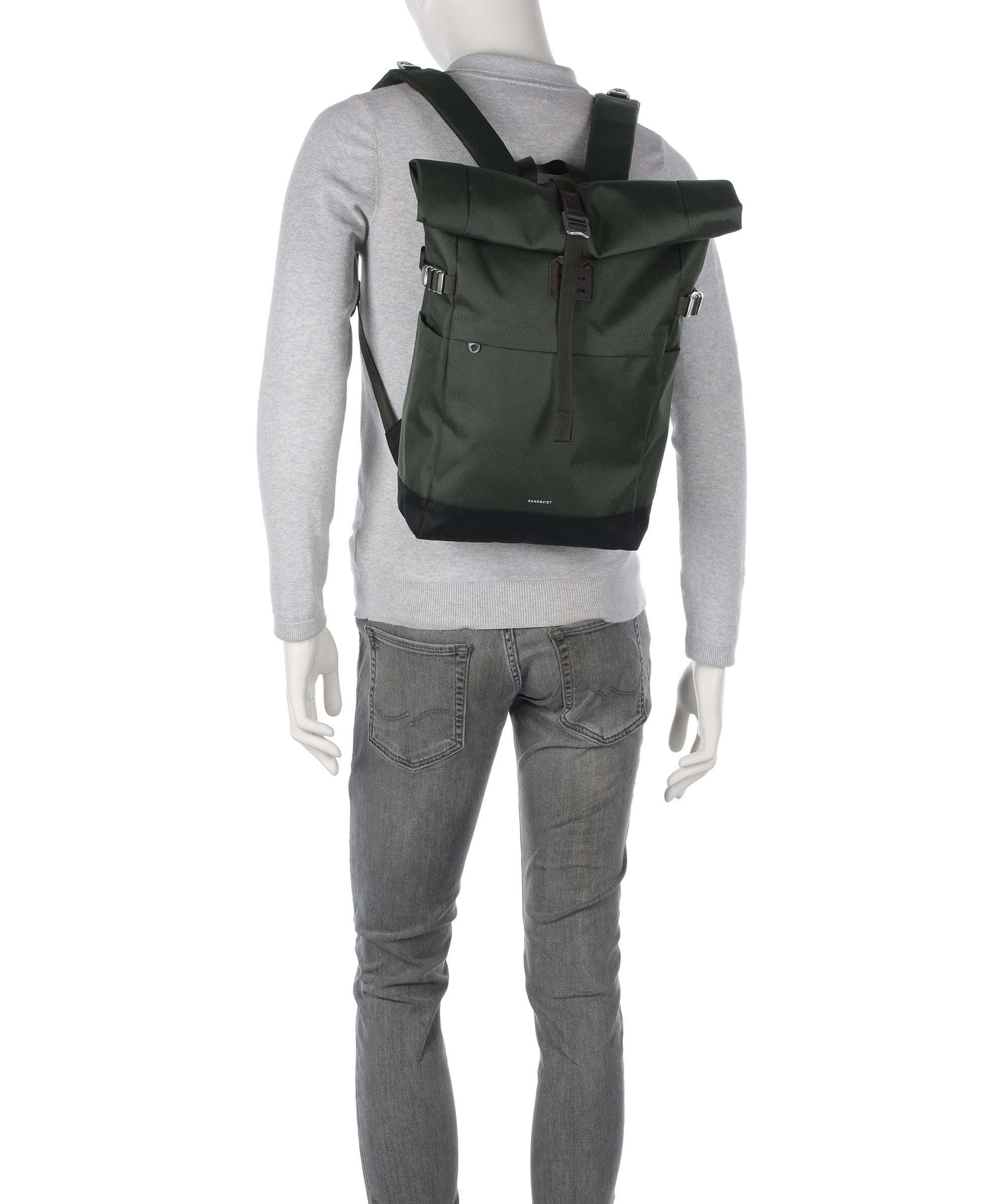 Sandqvist Icon M Rolltop backpack dawn green