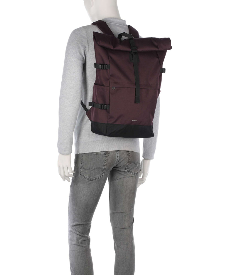 Sandqvist Icon L Rolltop backpack cabernet