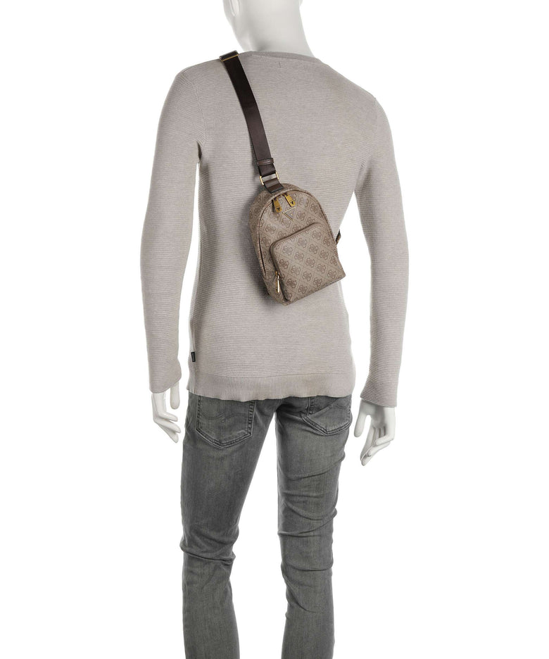 Guess Milano Eco Sling bag beige/brown