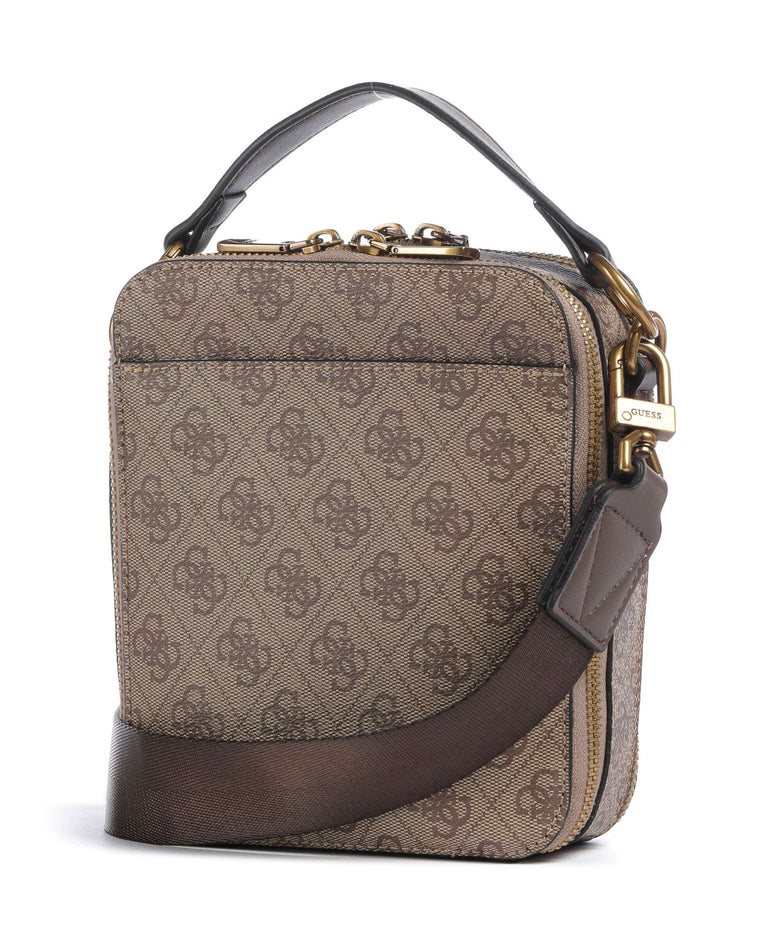 Guess Torino 4G Eco Crossbody bag beige/brown