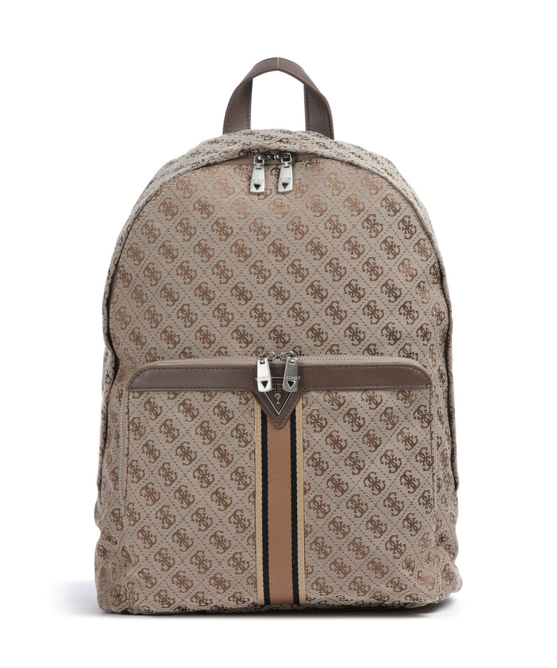 Guess Milano 4G Jacquard Stripe Backpack beige/brown