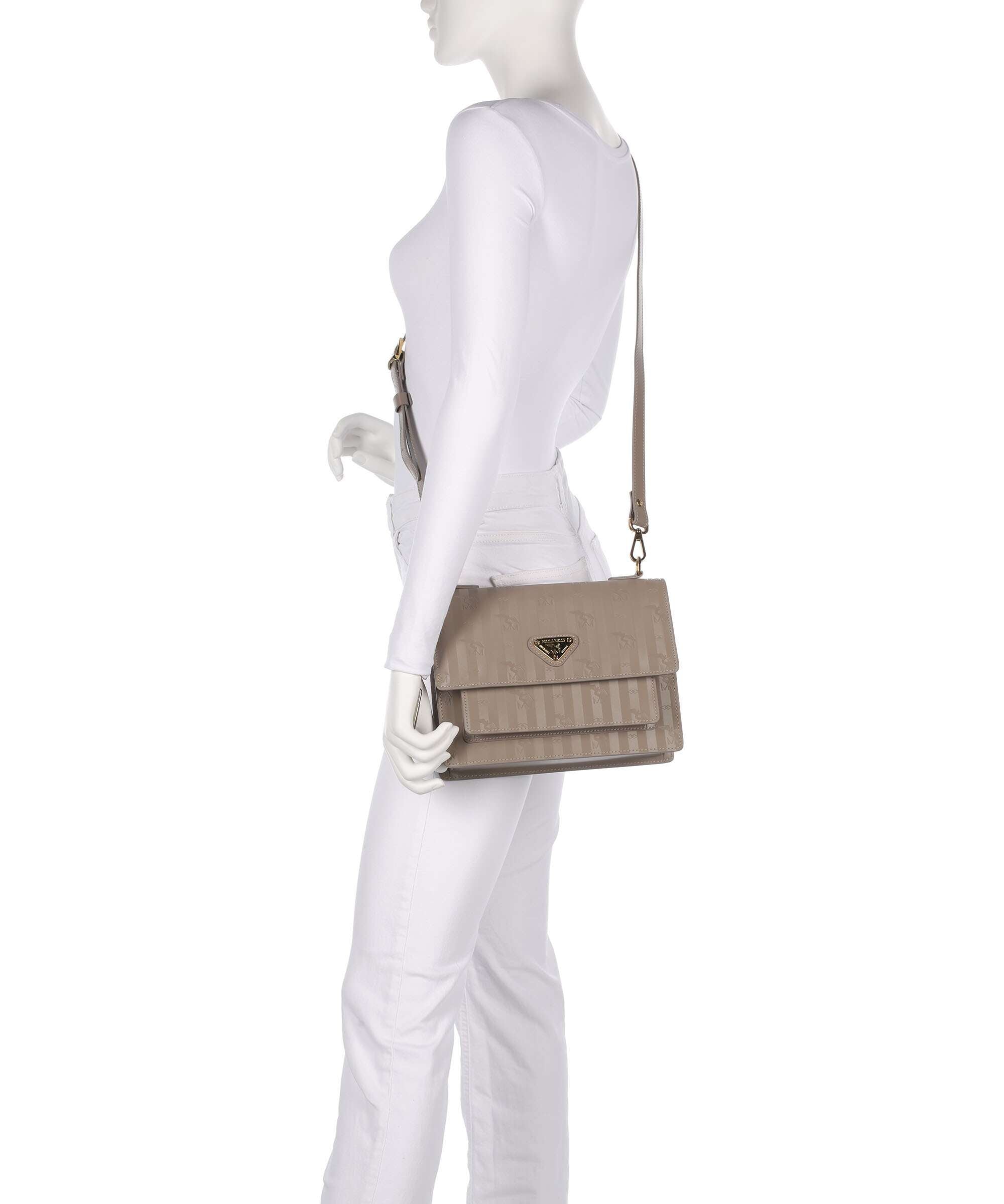 Maison Mollerus Vinerus Fey Crossbody bag taupe grau