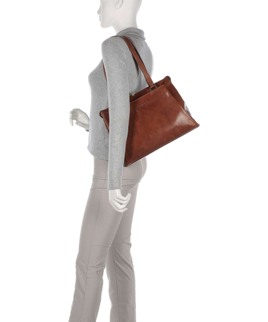 Giudi Crown Tote bag brown