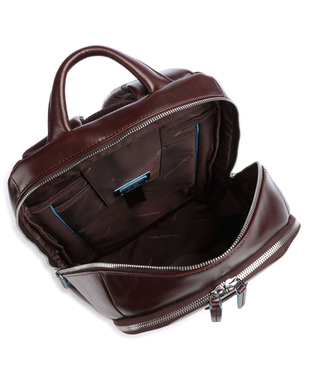 Piquadro Blue Square Laptop backpack mahogany